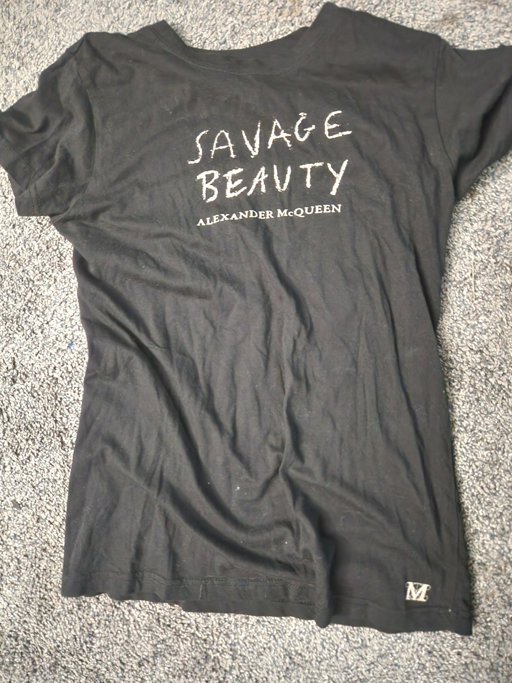 Alexander McQueen Black 'Savage Beauty' Short Sleeve Tee